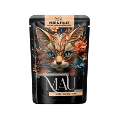 MAU Pâté and Fillet Sterilised Duck with Cranberries and Lemon Balm - Wet Cat Food - 85g