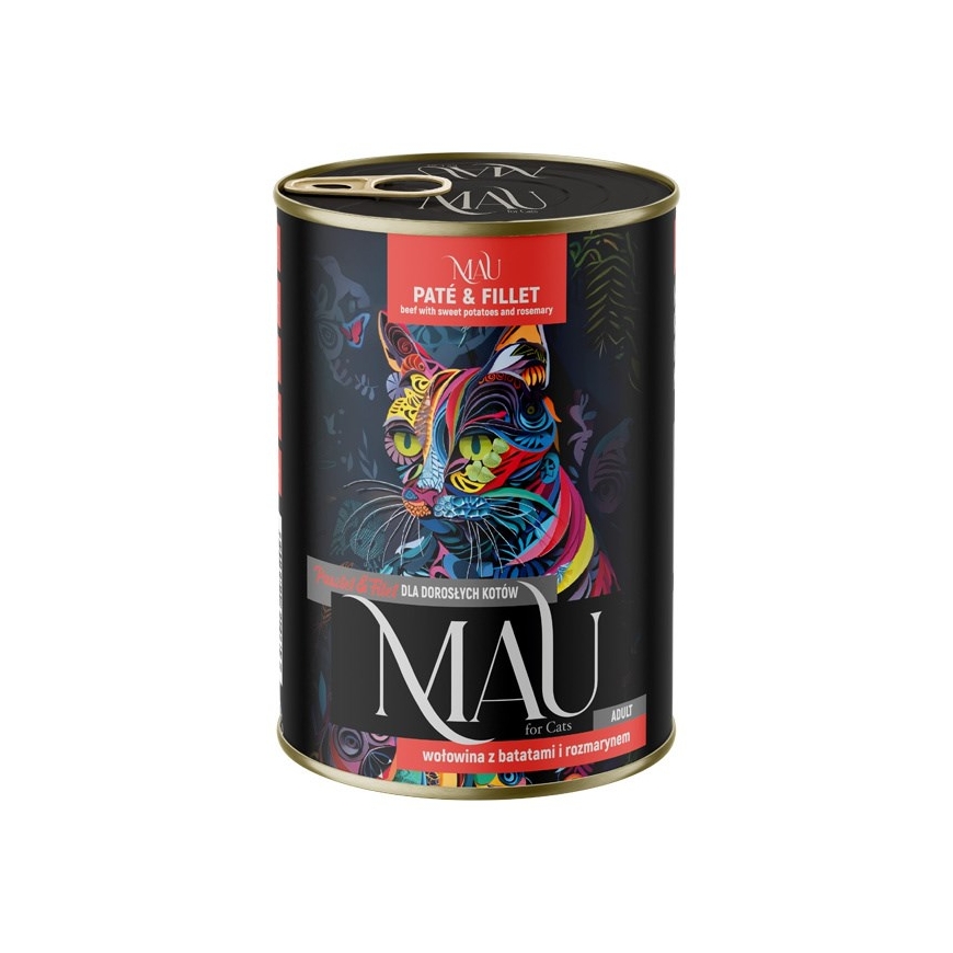 MAU pate ja filee veiseliha maguskartulite ja rosmariiniga - niiske kassitoit - 400g