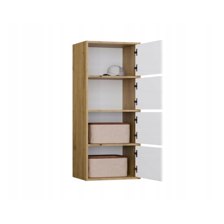 ALMA KOMODAS DIRBINIS OAK/BALTAS – 4