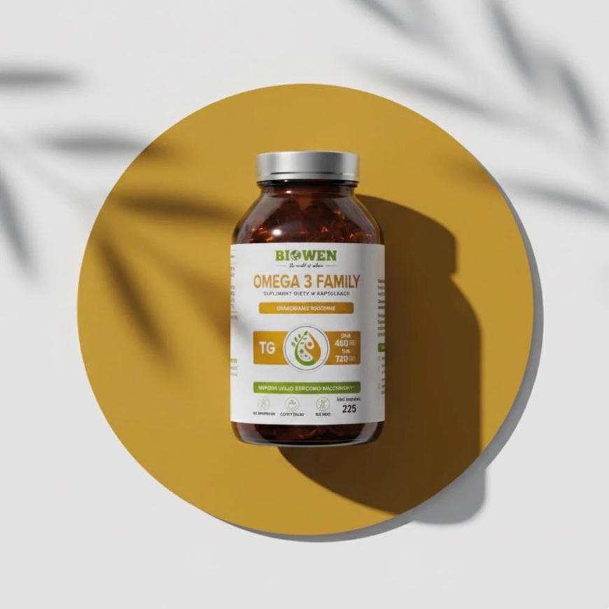 BIOWEN Omega 3 TG Family 720mg EPA, 480mg DHA – ravintolisä ihmisille – 225 kapselia – 2