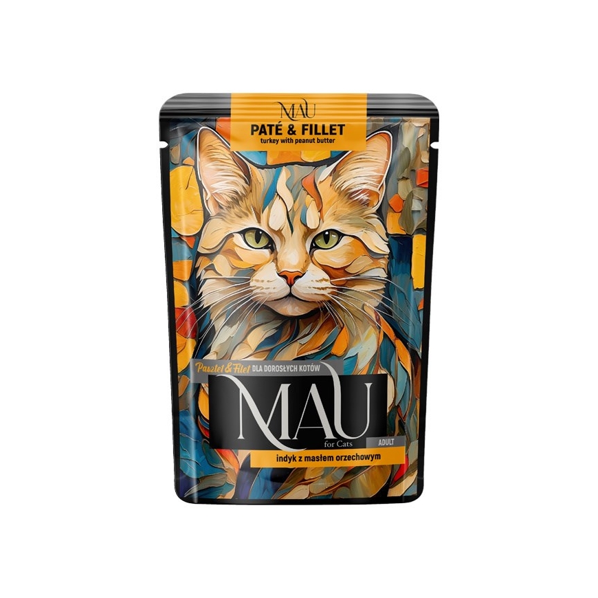 MAU Pate ja filee kalkuniliha koos maapähklivõi - märg kassitoit - 85g
