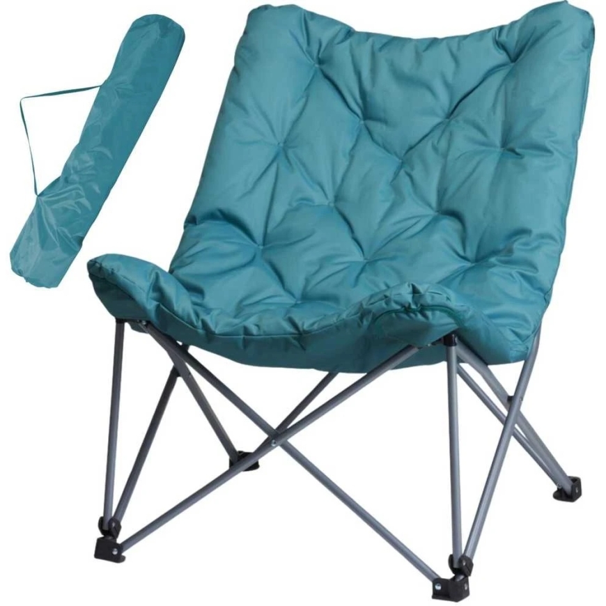 Blue Redcliffs Camping Chair with Cushion