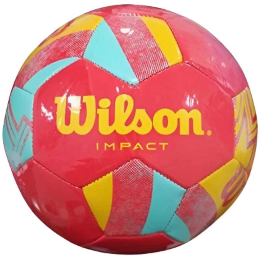 WILSON IMPACT SB SOCCER BALL CORAL/YELLOW/BLUE SIZE 5 849234