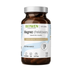 BIOWEN chelatuotas magnio bisglicinatas – maisto papildas žmonėms – 100 kapsulių