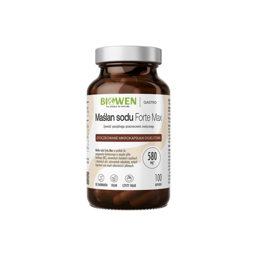 BIOWEN Sodium Butyrate 580 mg – dietary supplement for humans – 100 capsules
