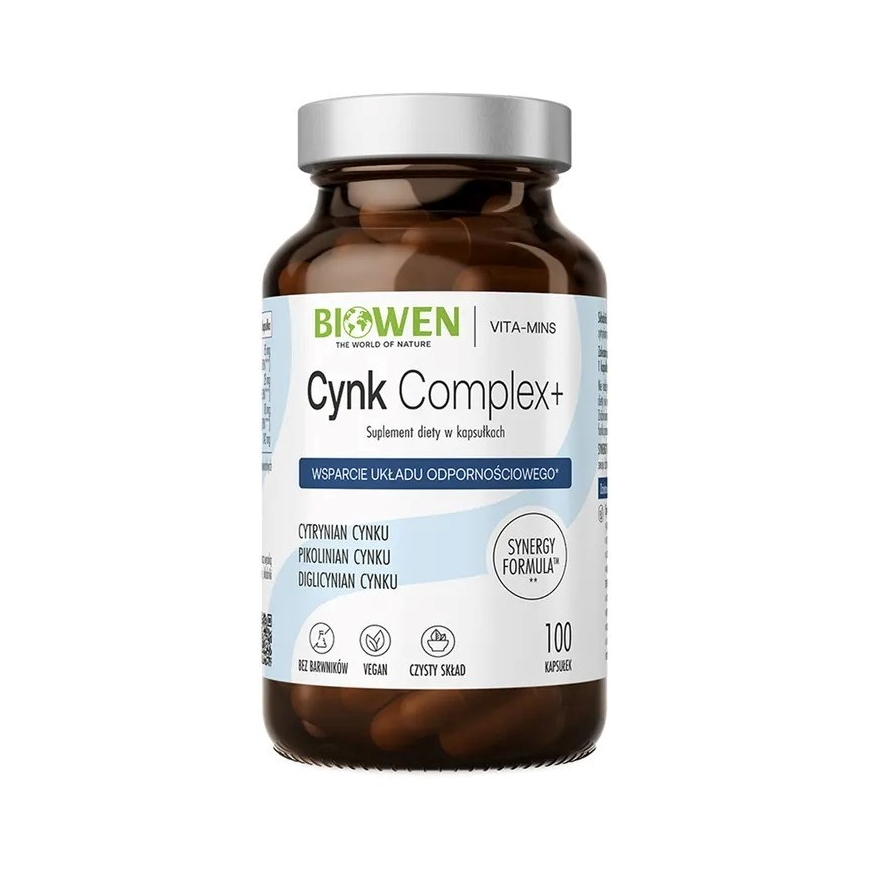 BIOWEN Zinc 3X Immunity – toidulisand inimestele – 100 kapslit