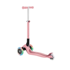 Globber Junior Foldable Lights Scooter, pink