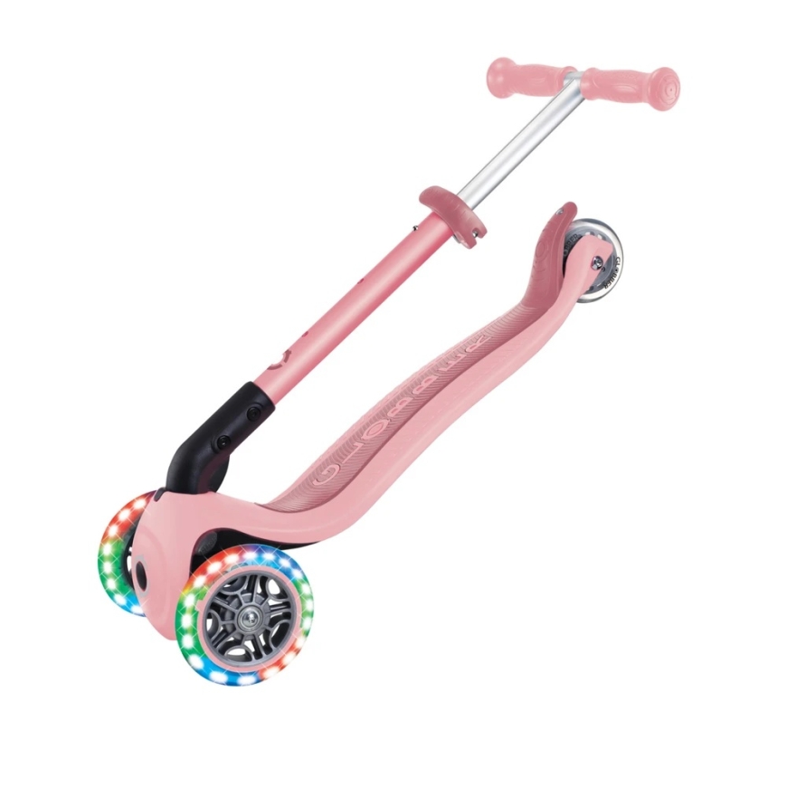 Globber Junior Foldable Lights Scooter, pink – 3