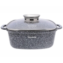 Pot Aluminum pot, gray marble, 22x22cm, 3.7l, Klausberg Pot Aluminum pot, gray marble, 22x22cm, 3.7l, Klausberg