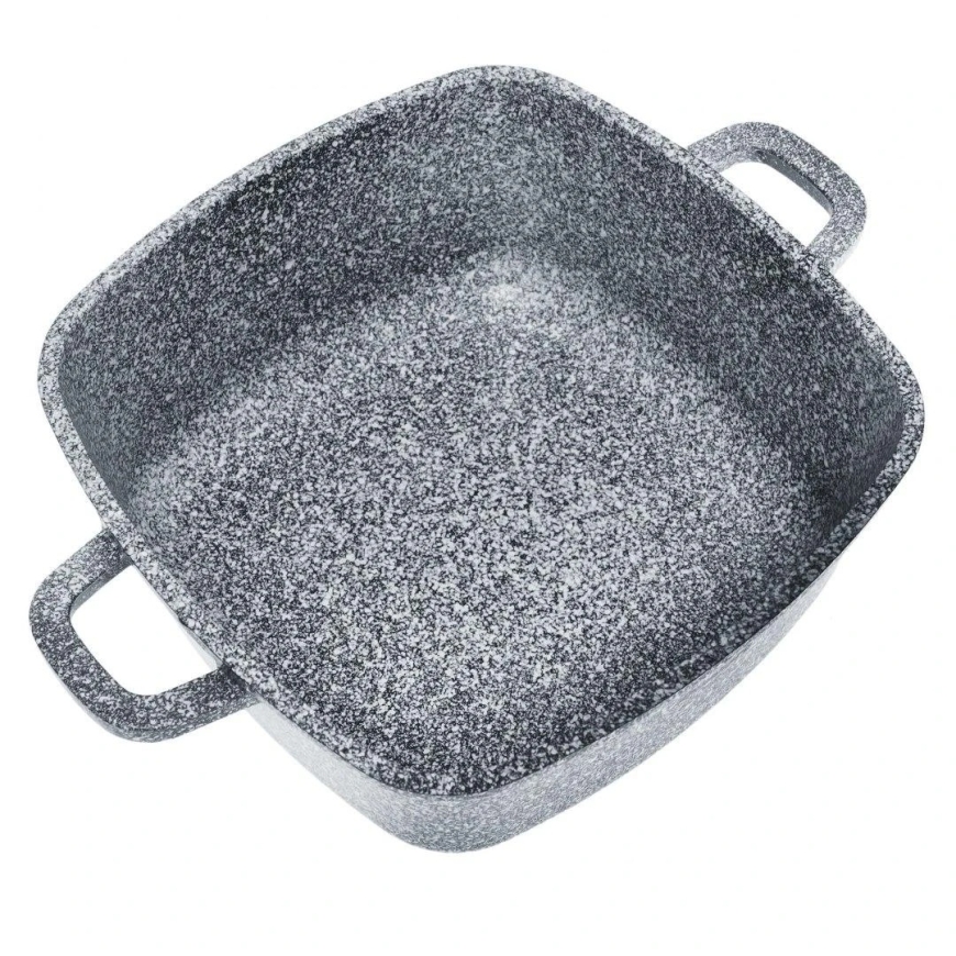 Puodas Aliuminio puodas, pilkas marmuras, 22x22cm, 3,7l, Klausberg – 3