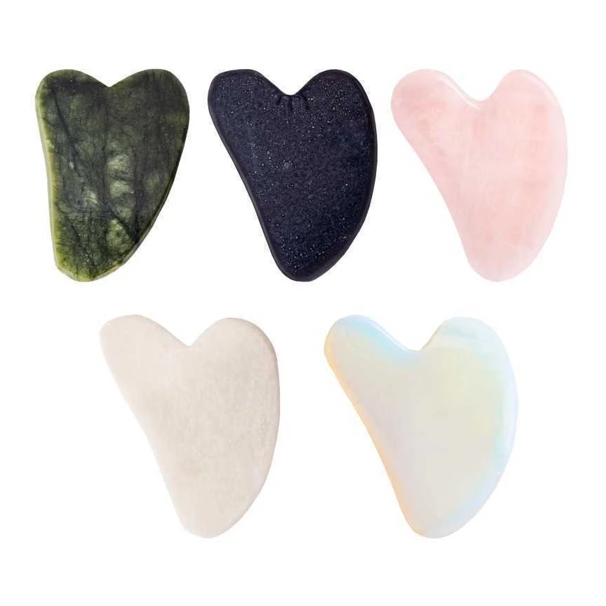 Gua Sha Stone for Face Massage Many Colours - Quartz