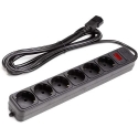 Power Strip EXD UPS 3m, 6 Outlets, with Switch Black Power Strip EXD UPS 3m, 6 Outlets, with Switch Black