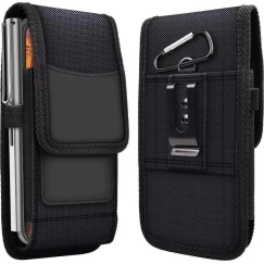 Oem vertikāls universāls maciņš OXFORD modelis 4 Apple iPhone 13 PRO MAX / Samsung Galaxy S21 Ultra / XIAOMI 12 Ultra melnā krās