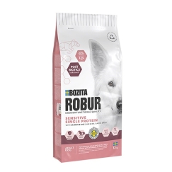 BOZITA Robur Sensitive Yksittäinen proteiini Lohta - kuiva koiranruoka - 12kg