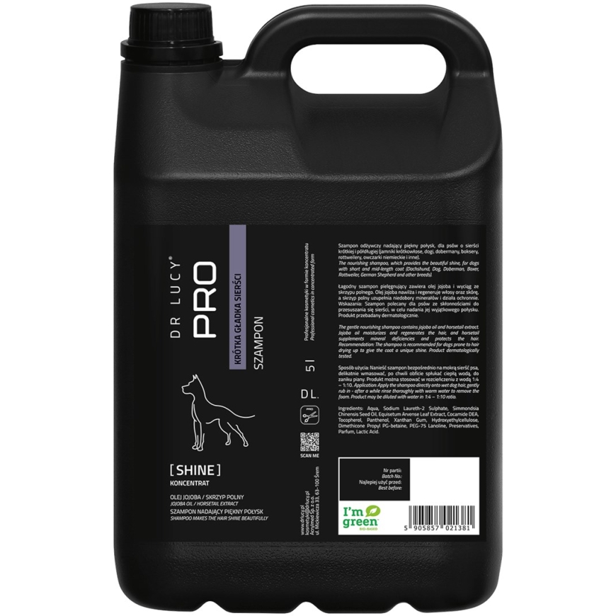 DR LUCY Shine Lyhytkarva - koiran shampoo - 5 L