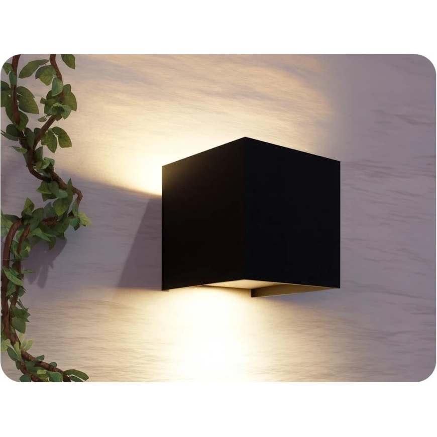 Sieninis šviestuvas Led Line Lite Sieninis lauko šviestuvas CUBE 2x3W 3000K, reguliuojamo švietimo kampo, juodas spalvos – 5