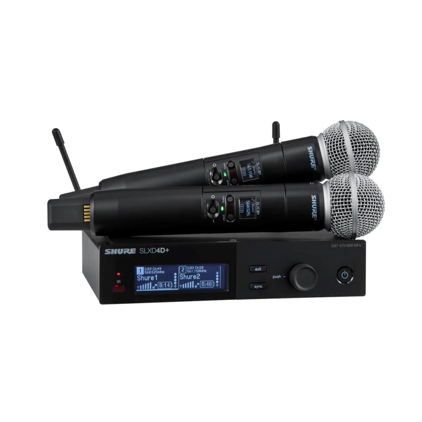 Shure SLXD24D+E/58-G65 - divkāršais digitālais bezvadu