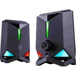Kõlarid Defender Rocket 2.0 6W LED USB, must