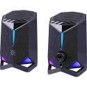Kõlarid Defender Rocket 2.0 6W LED USB, must