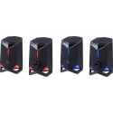 Kõlarid Defender Rocket 2.0 6W LED USB, must