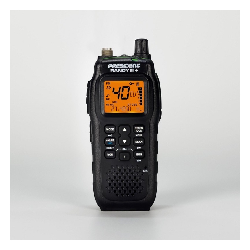 President Randy III Plus ASC AM/FM CB Portable Radio Black – 3