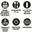 Saska Dārza Saules Lampa Zālē 6 LED 75 cm Saska Dārza Saules Lampa Zālē 6 LED 75 cm