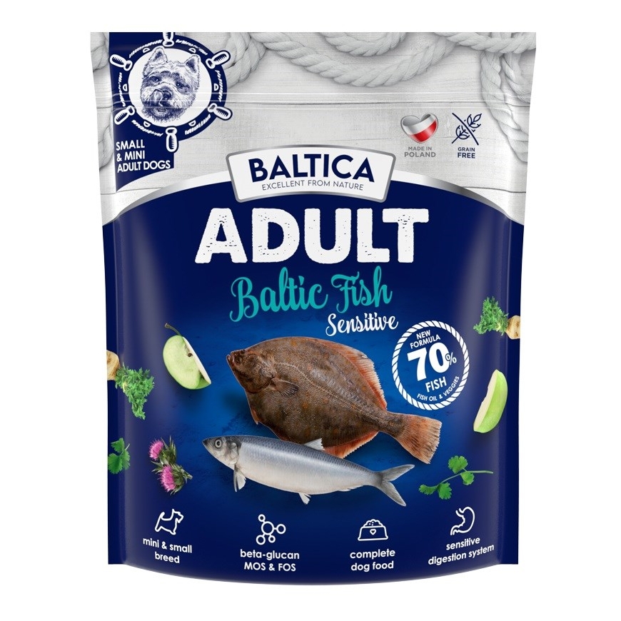 BALTICA Excellent Sensitive Baltijos žuvies Mažų veislių Monoproteininiai - sausi šunų ėdalai - 1kg