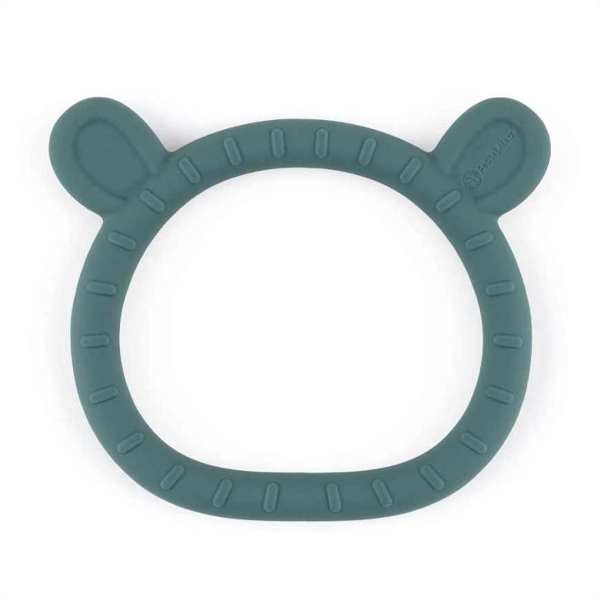 Petite&Mars Teddy - silicone teether in the shape of a bear | Misty Green – 3