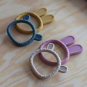 Petite&Mars Teddy - silicone teether in the shape of a bear | Misty Green