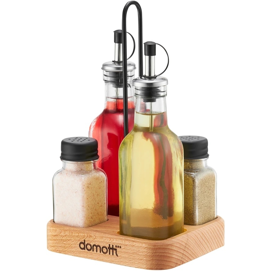 Temis 5-piece black square spice set DOMOTTI