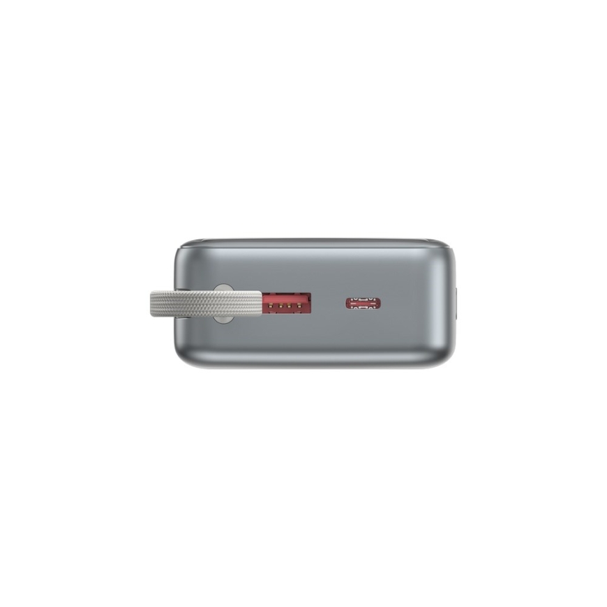 Gembird PB20-PD65-LCD-01 Портативное зарядное устройство с быстрой зарядкой и встроенными кабелями, 65W, 20000 мАч, черный – 2