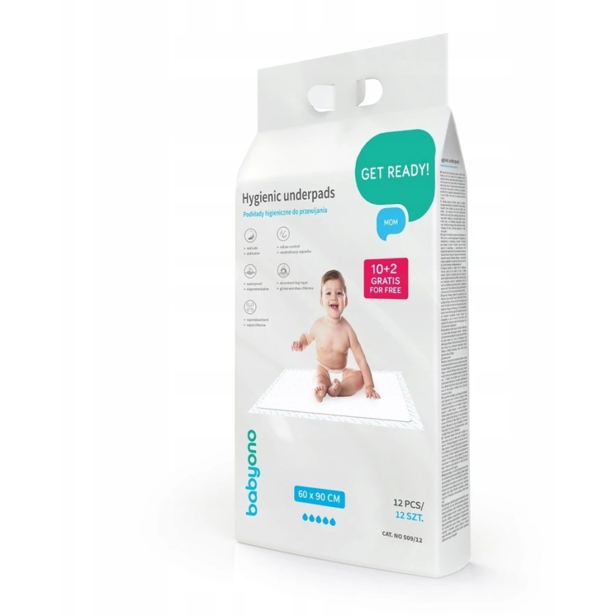 Baby Ono Babyono beebide mähkmetepadi 12tk 60x90 509/12 – 5