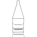 Bathlab CARL Sudraba Vannas plaukts 15x9,5x46cm 2 plaukti + 2 āķi Bathlab CARL Sudraba Vannas plaukts 15x9,5x46cm 2 plaukti + 2 āķi
