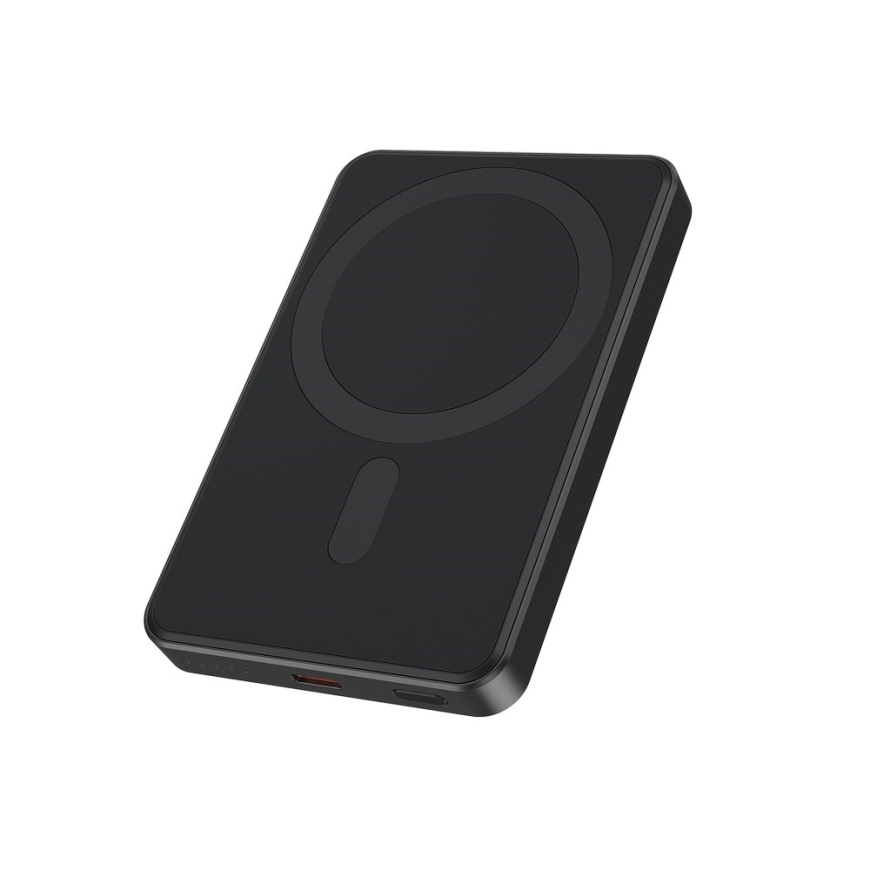 Gembird PB05-WPC15M-01 Magnetinis belaidis powerbankas 15 W, 5000 mAh, juodas