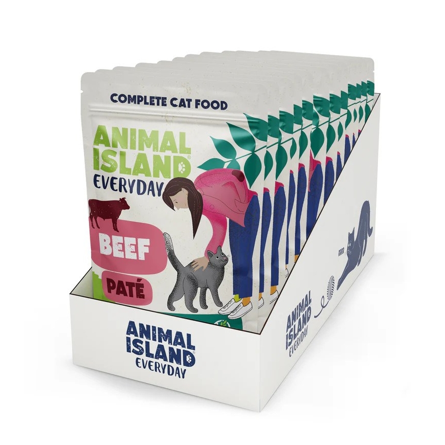 ANIMAL ISLAND Pate Naudanliha - märkä kissanruoka - 12x100g