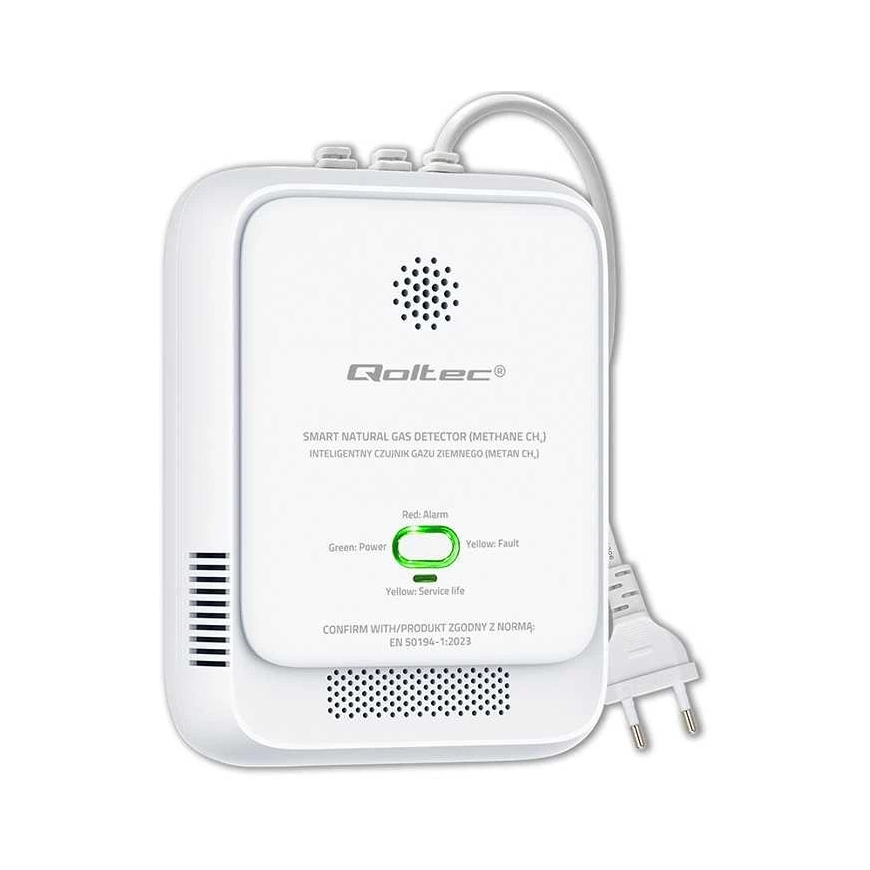 Qoltec maakaasun vuototunnistin CH4-anturi 85dB signaali LED