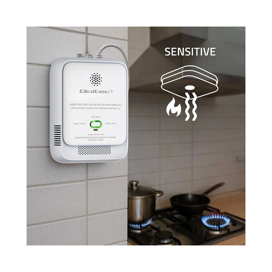 Qoltec natural gas leak sensor CH4 detector 85dB signal LED – 4