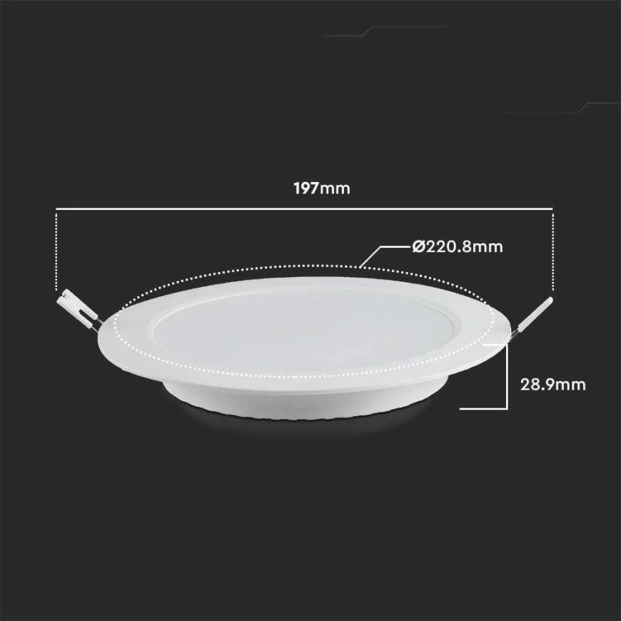 V-tac 18W LED iebūvējams panelis, balts, 6500K – 2