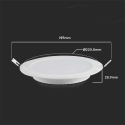 V-tac 18W LED recessed panel, white, 6500K