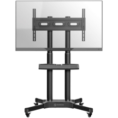 ONKRON Mobile TV Stand Rolling TV Cart for 40 to 65 Inch LCD LED TV Screens, Black