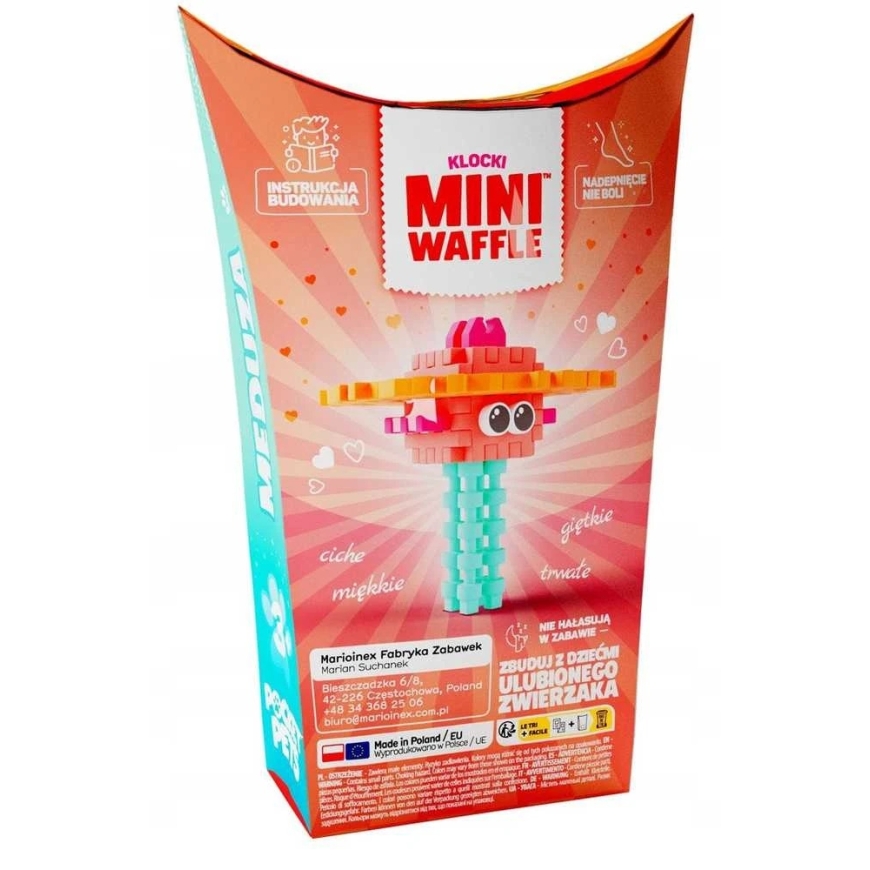 Marioinex Mini Waffle Pocket Pets Meduus-rakennussarja, 25 osaa. – 2