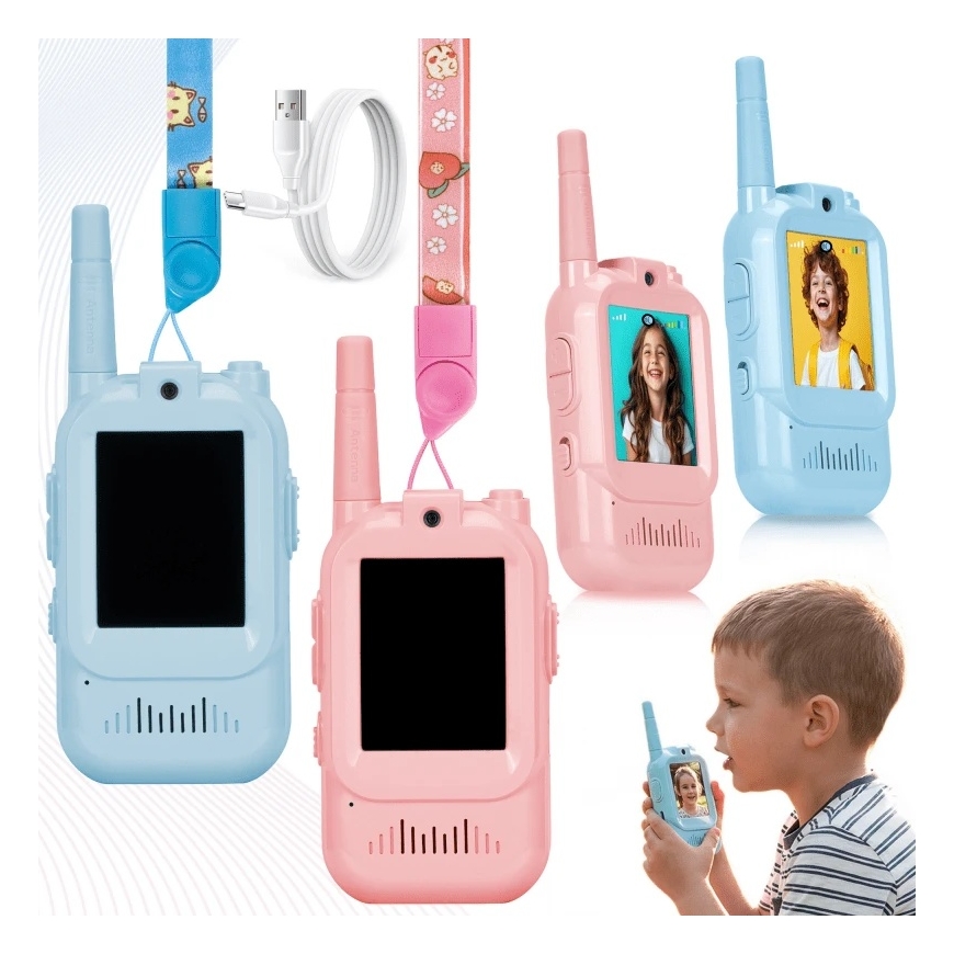 Toy - Redleaf WT2 Video Walkie-Talkie 300m Range Rechargeable Blue/Pink – 4