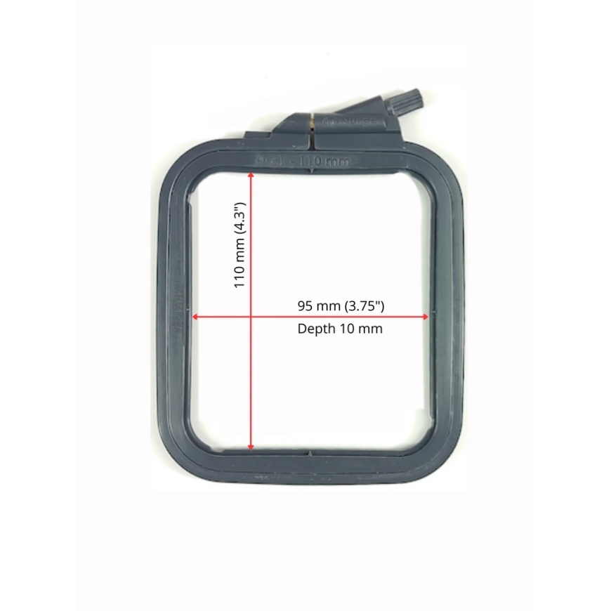 Nurge Marketing Nurge Square (Rectangular) Plastic Hoops 9.5*11 cm (grey) 170-11GREY – 2