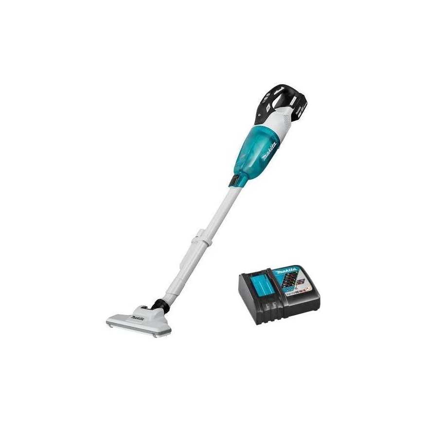 Akumuliatorinis vertikalus dulkių siurblys 18 V, balta, Makita [DCL284FRFW] 3,0 Ah, LXT