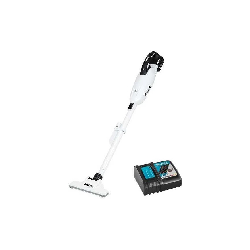 Akumuliatorinis vertikalus dulkių siurblys 18 V, balta, Makita [DCL284FRFW] 3,0 Ah, LXT – 5