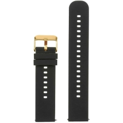 Pacific Rubber Watch Strap U27 - black/gold - 22mm