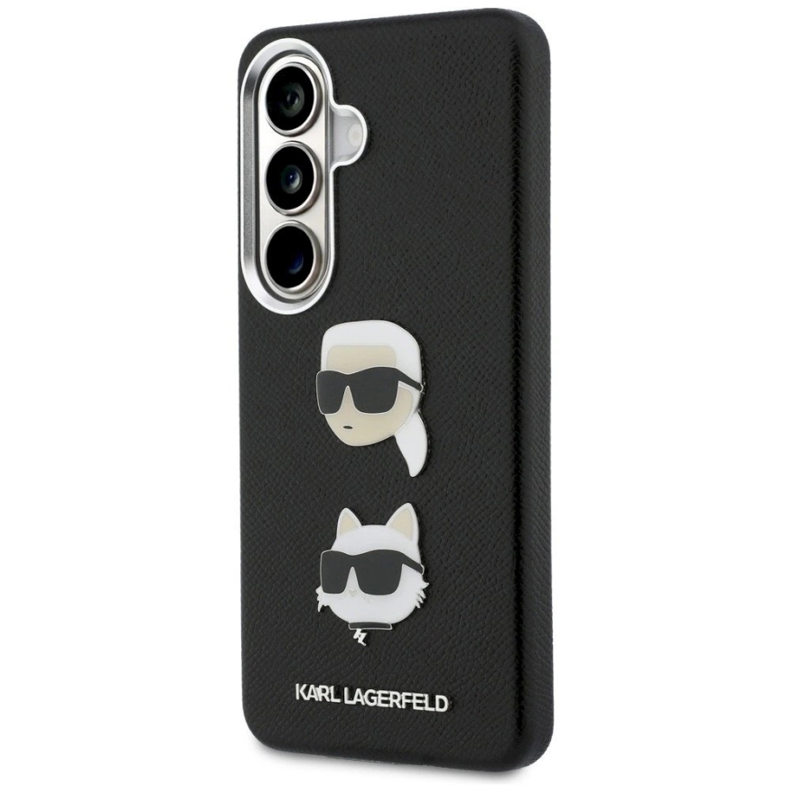 Чехол Karl Lagerfeld Saffiano Double Heads Metal для Samsung Galaxy S26 Plus черного цвета – 2