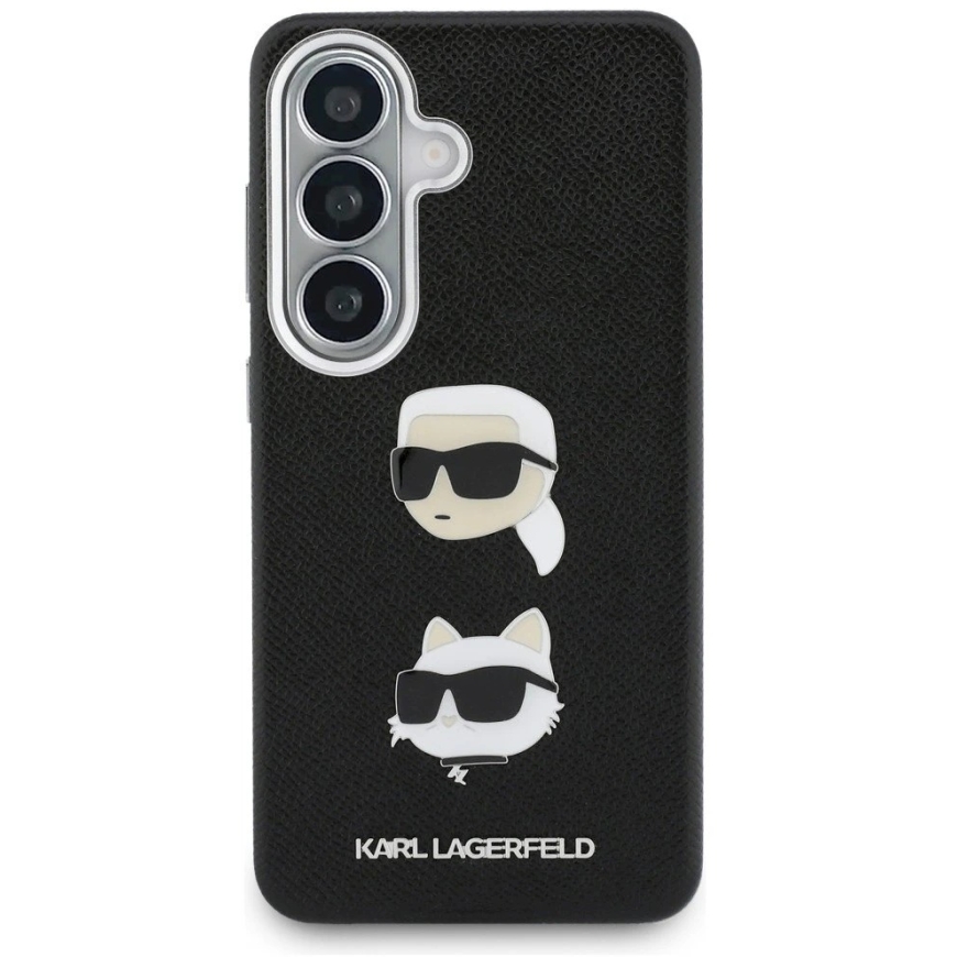 Karl Lagerfeld Saffiano Double Heads Metal maciņš Samsung Galaxy S26 Plus melnā krāsā – 3