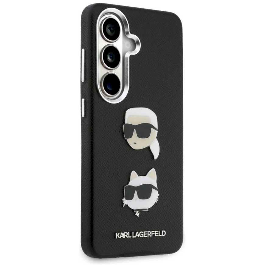 Karl Lagerfeld Saffiano Double Heads Metal maciņš Samsung Galaxy S26 Plus melnā krāsā – 4