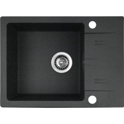 Мойка PYRAMIS LEFKADA (59x44) 1B 1D черная + Смеситель Lungo volcano Black Edition - 070261111LBE